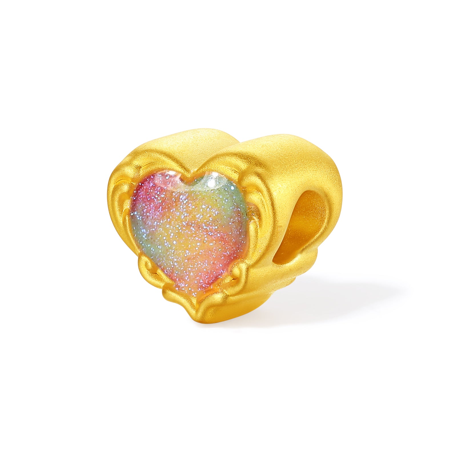 "Pop wu~" 24K Gold Charm Bracelet Heart 0.40-0.6g A1615611