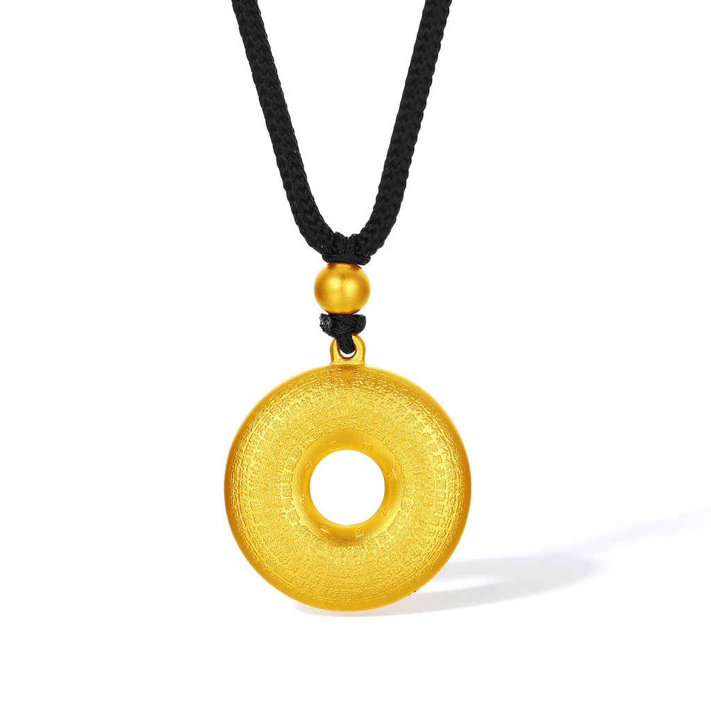 999 24K Gold Pendant Peace Buckle 13-15g A0415144
