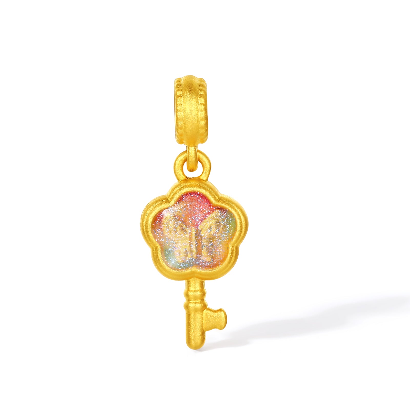 "Pop wu~" 24K Gold Charm Bracelet Flower 0.5-0.65g A1615614
