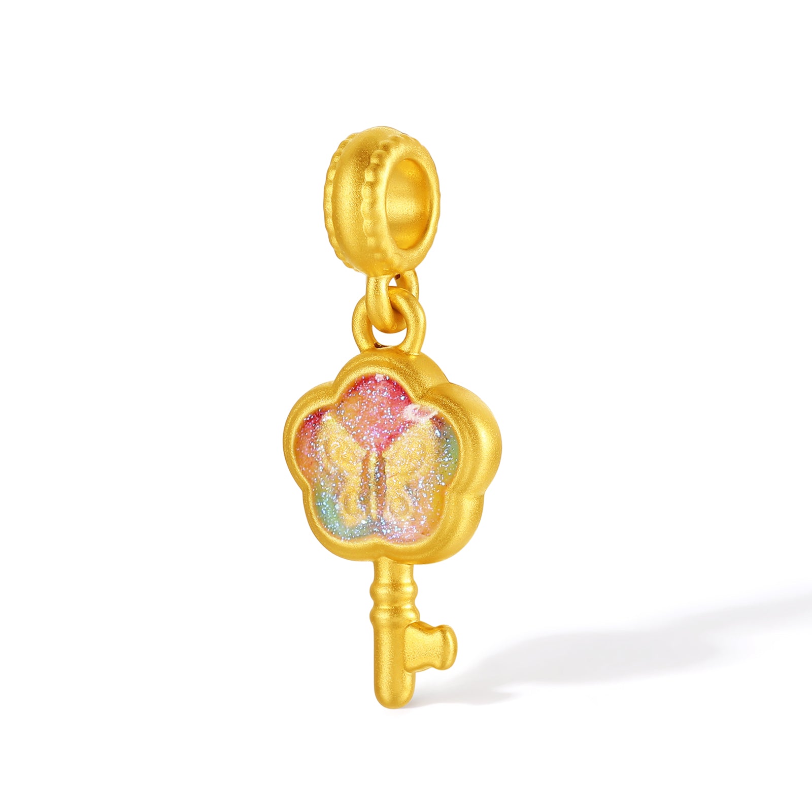 "Pop wu~" 24K Gold Charm Bracelet Flower 0.5-0.65g A1615614