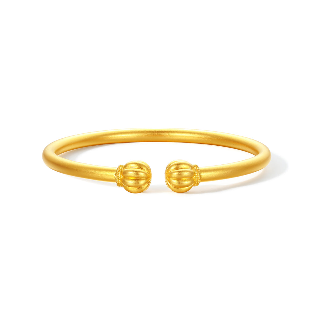 999 24K Gold Bangle Bracelet 27-30g A1013571