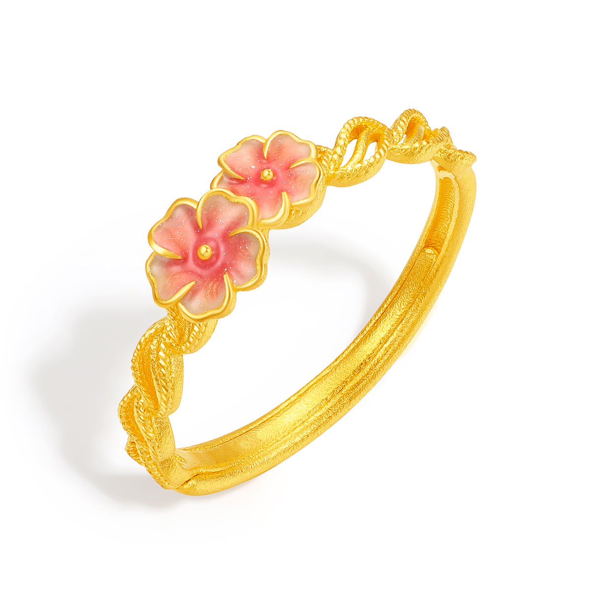 999 24K Gold Ring Flower 2.1-2.7g A0113199