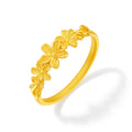 "Princess Wedding" 999 24K Gold Ring Flower 2.1-3.1g A0122962