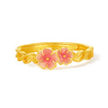 999 24K Gold Ring Flower 2.1-2.7g A0113199