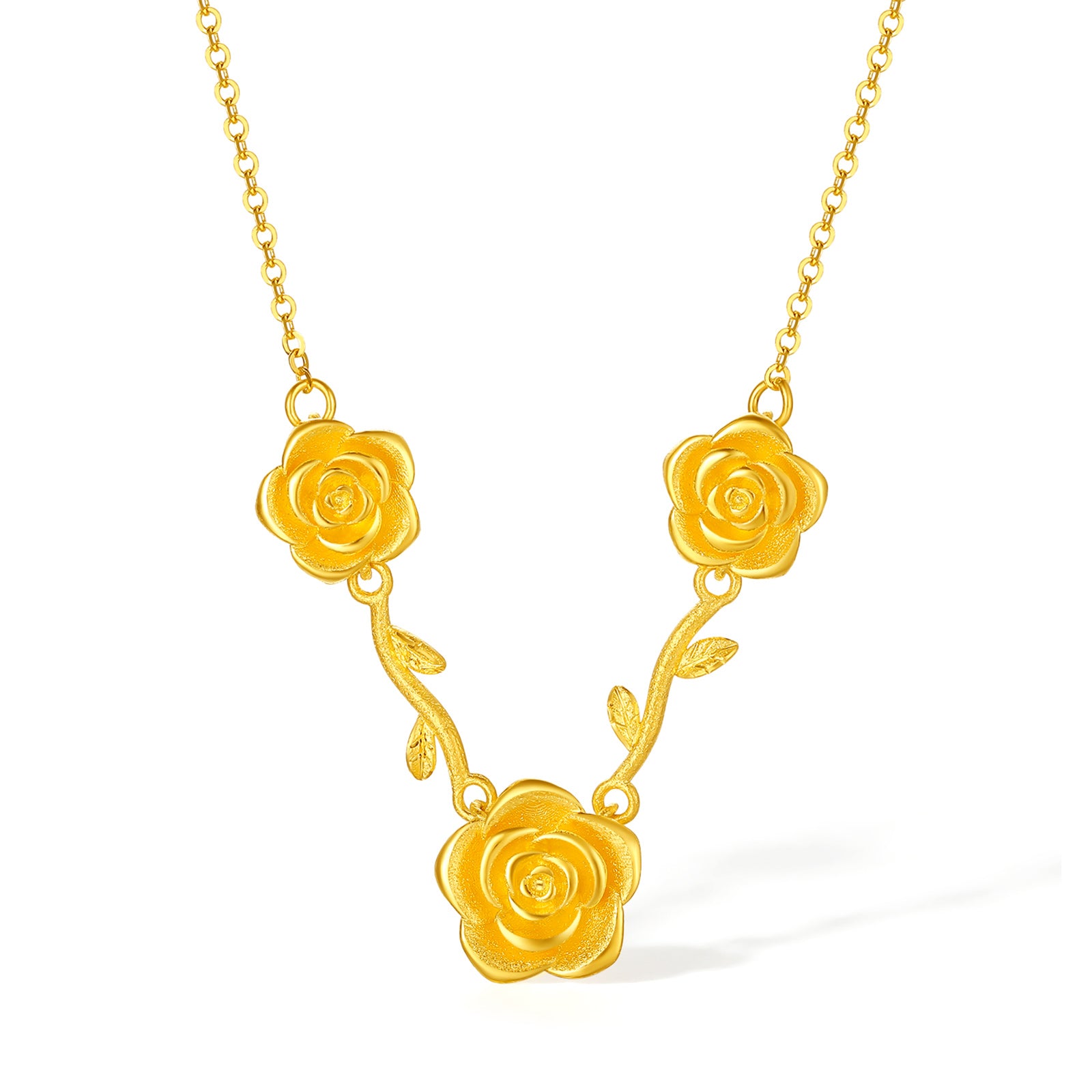 "Annie's Garden" 24K Gold Pendant Necklace Flower 5.05-5.55g A0613013
