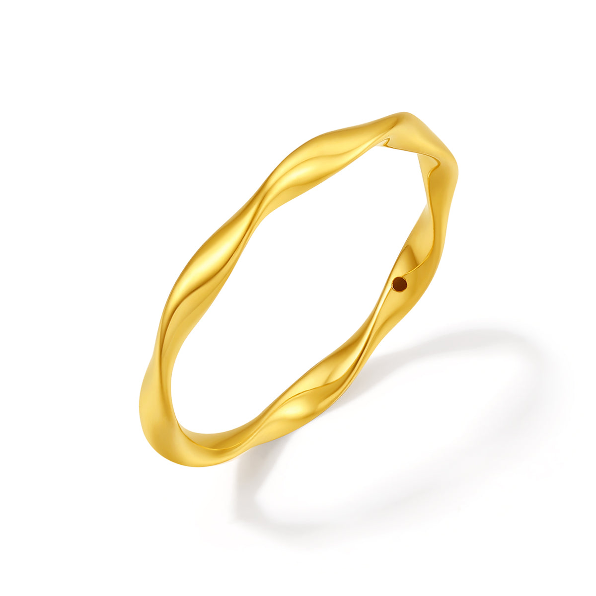 24K Gold Ring Mobius strip 0.5-1.1g A0122973