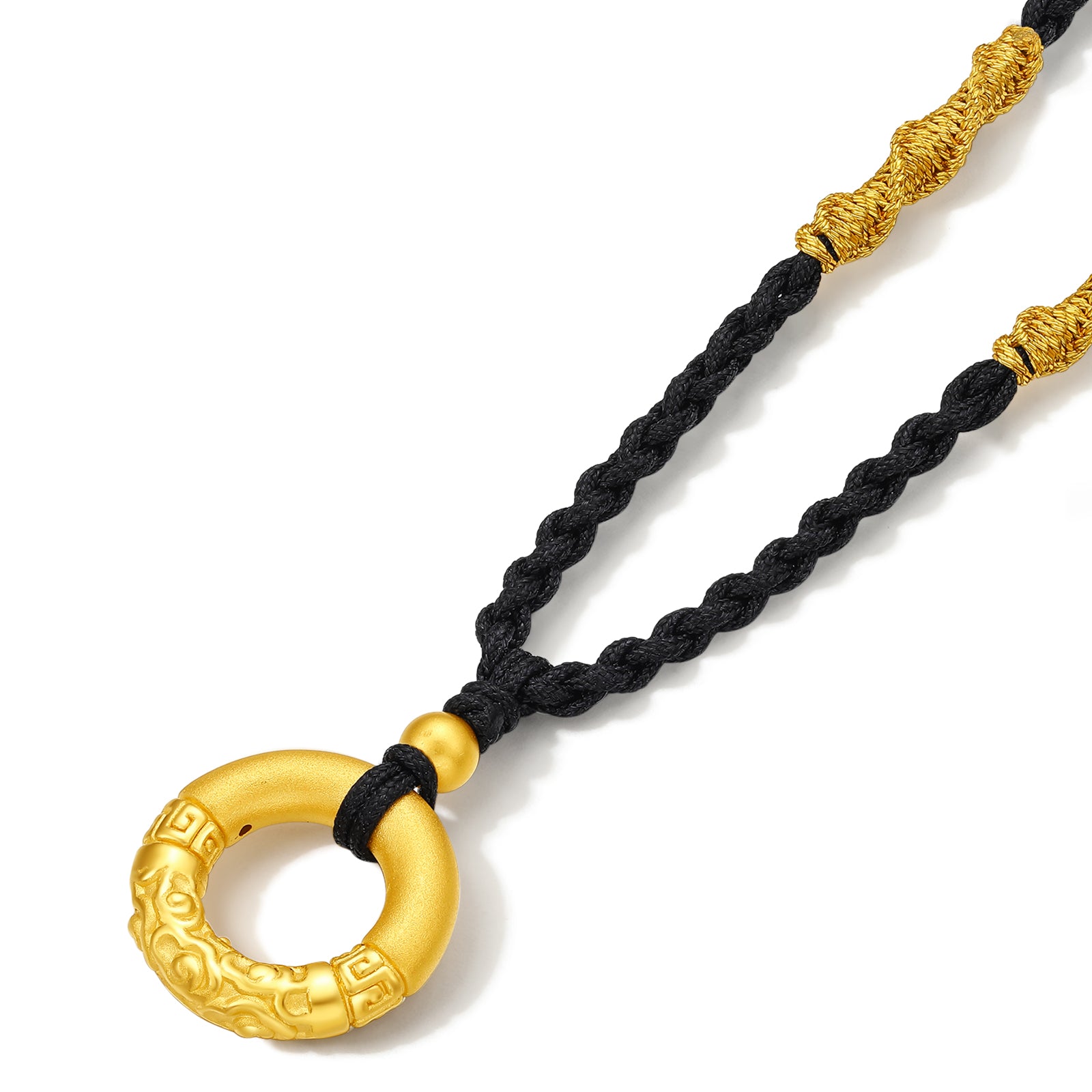 24K Gold Pendant Peace Buckle 1.1-1.4g A0413219