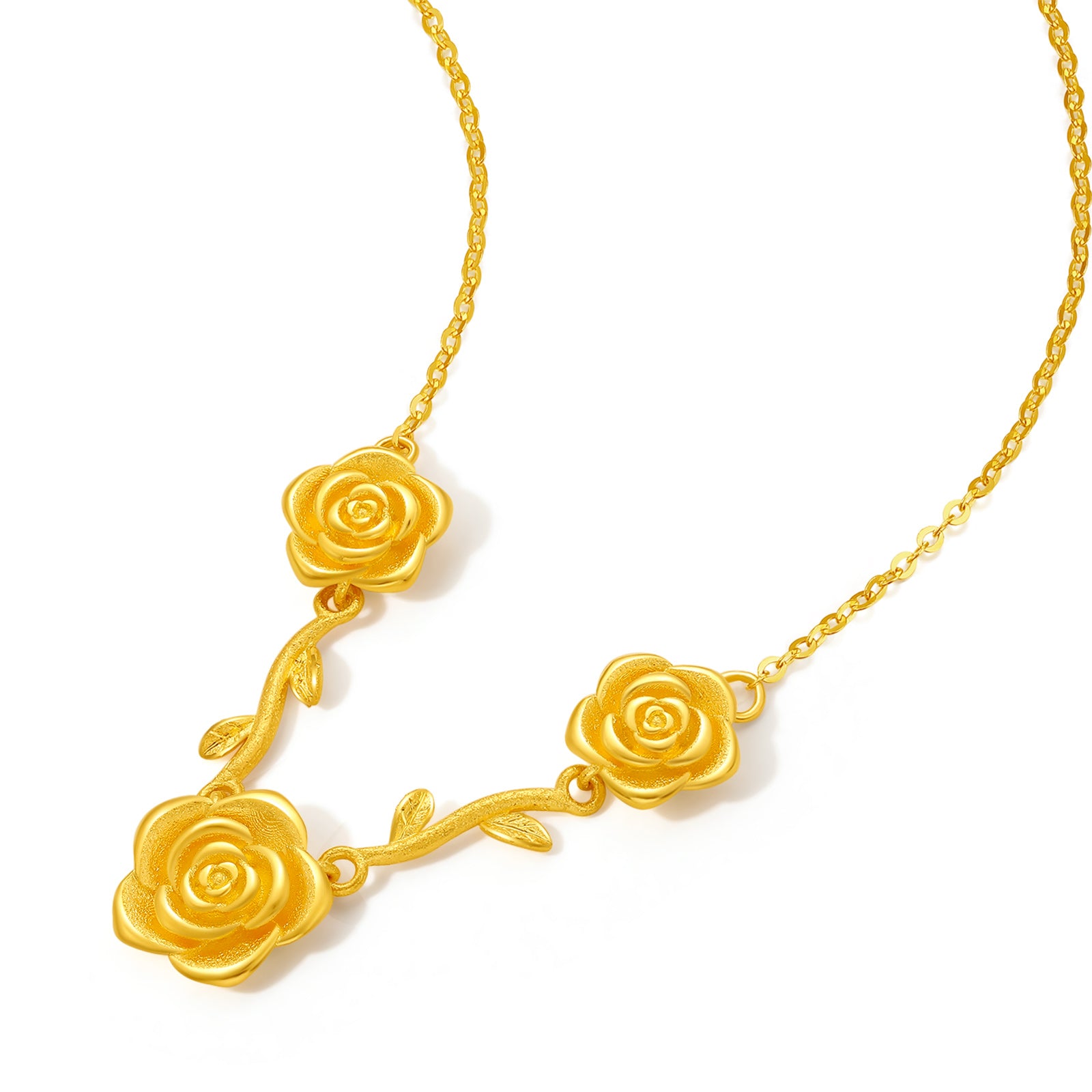 "Annie's Garden" 24K Gold Pendant Necklace Flower 5.05-5.55g A0613013