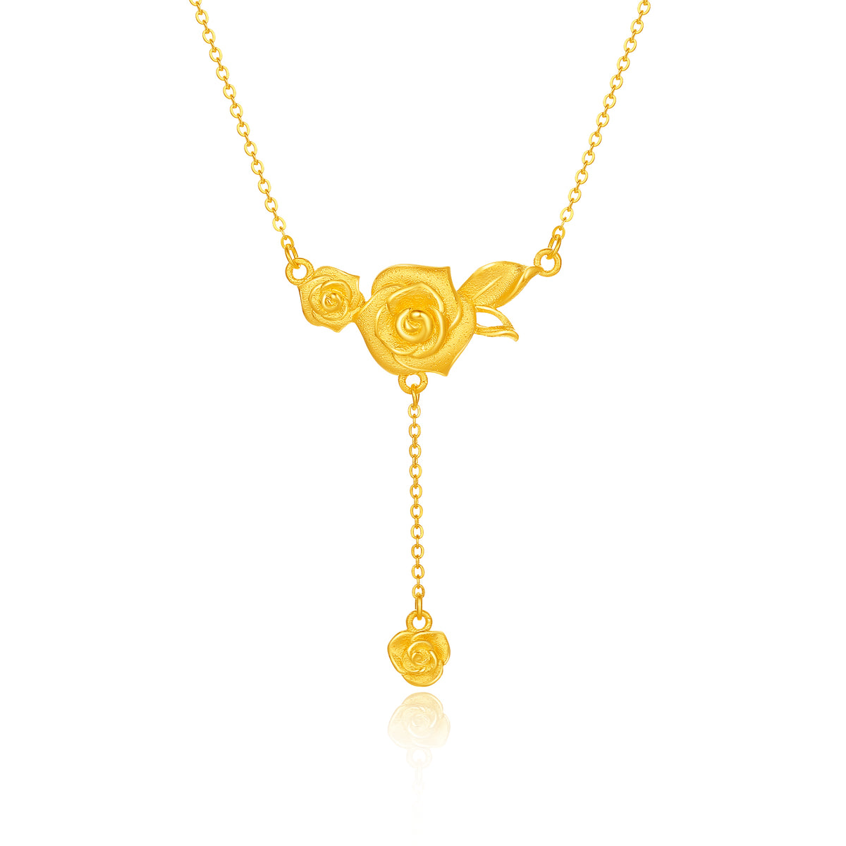 “Dream in the Garden” 999 24K Gold Pendant Necklace Flower 5.05-5.58g A0615067