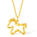 'Year of the Horse' Au750 18K Gold Pendant Necklace Horse 1.7-2.1g 40cm-45cm C0623337