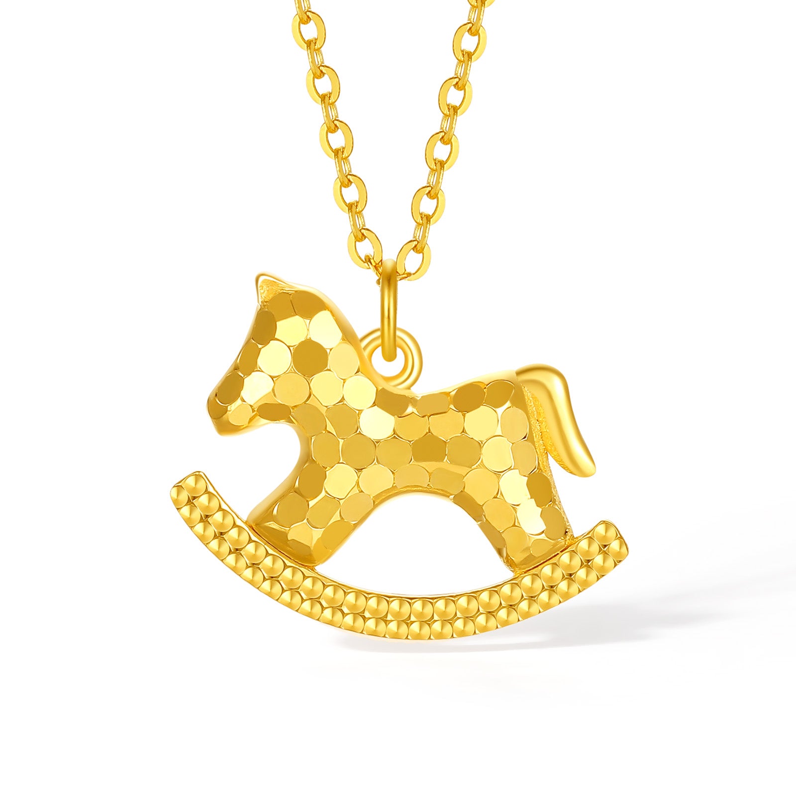 'Year of the Horse' Au750 18K Gold Pendant Necklace Horse 1.74-2.14g 40cm-45cm C0623340