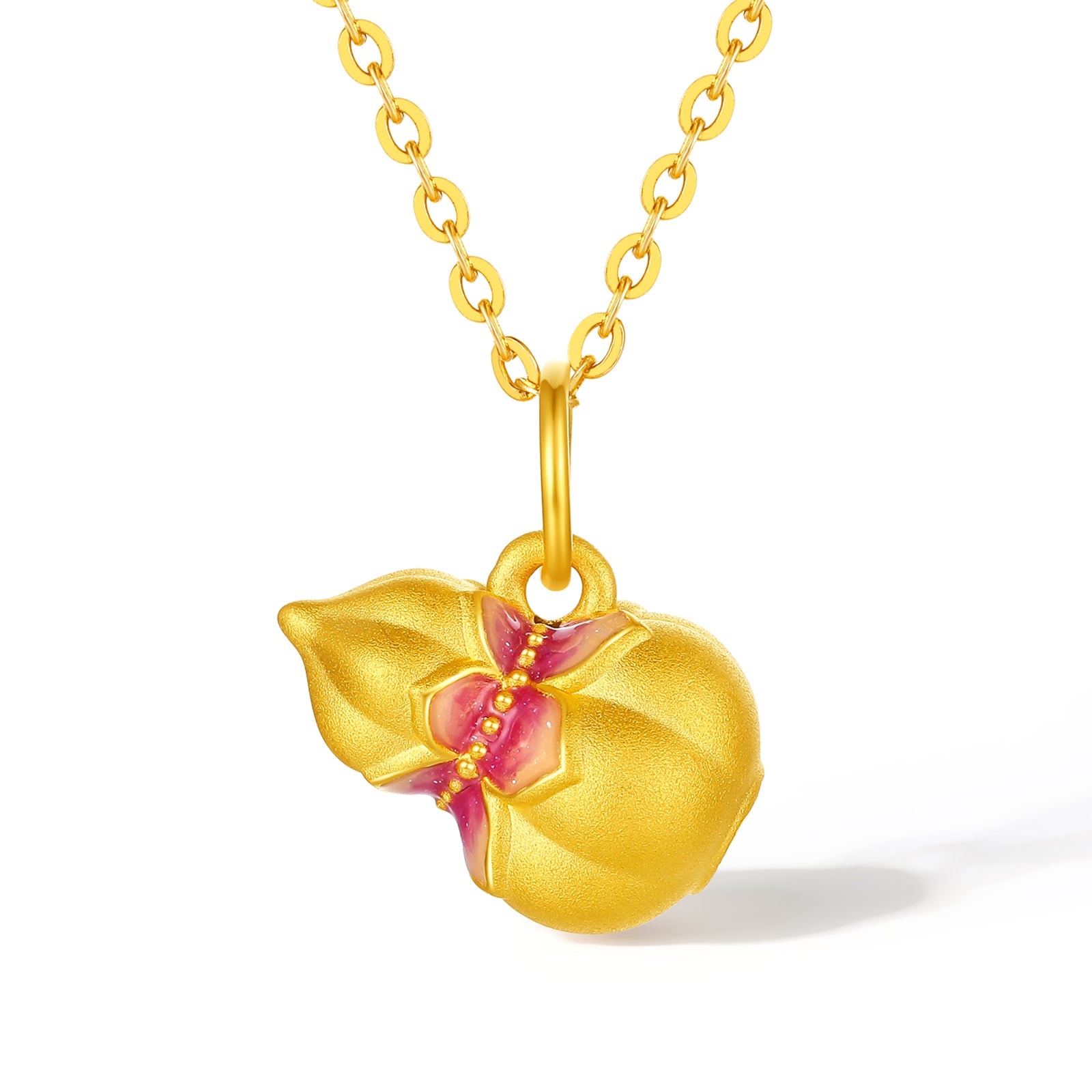 'Jiuhua Mountain' 24K Gold Pendant Gourd A0415257