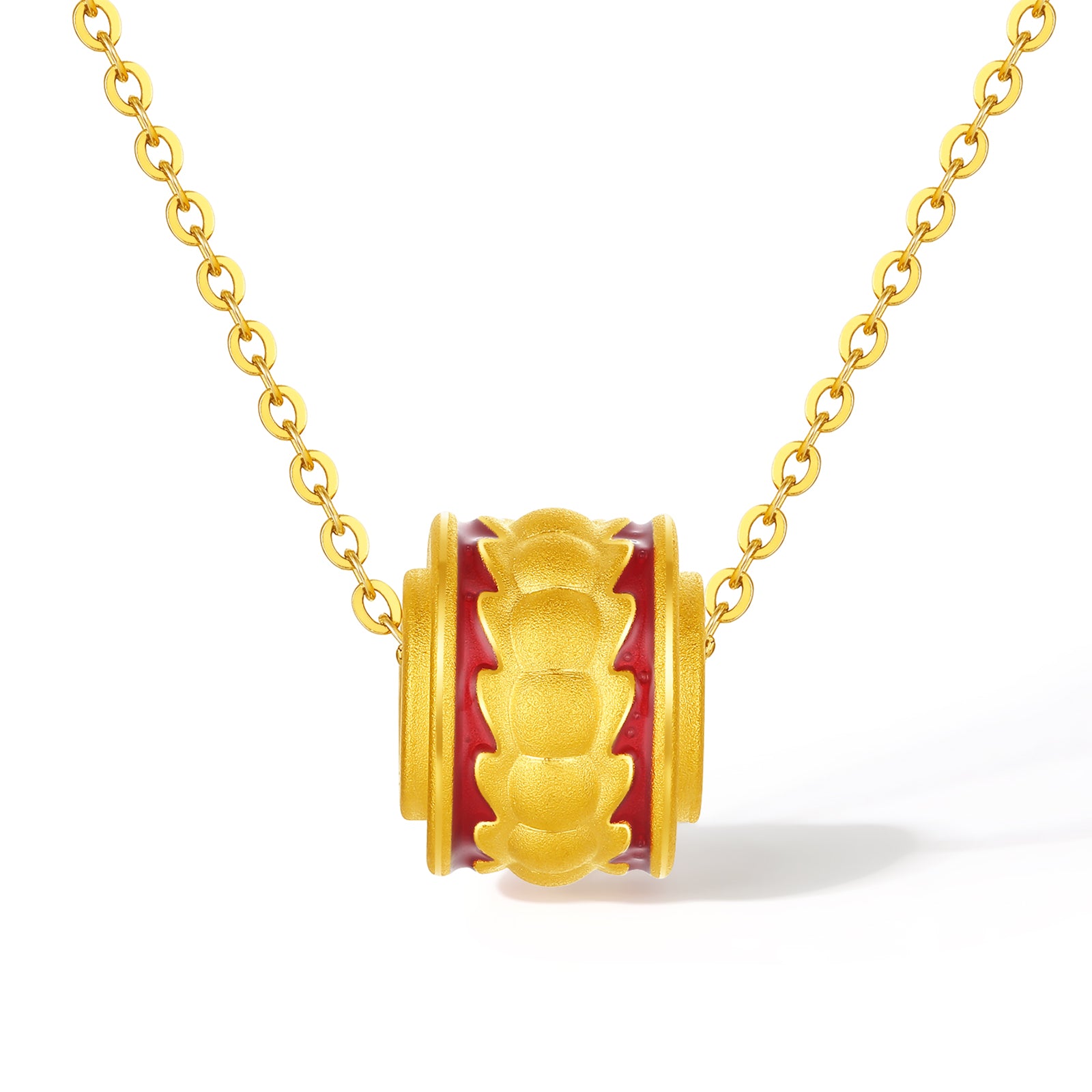 'Jiuhua Mountain' 24K Gold Pendant Ksitigarbha's Implements A0415259