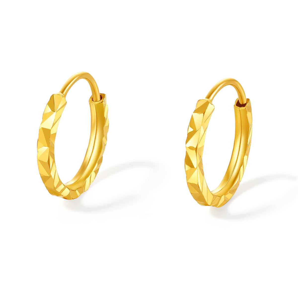 24K Gold Earrings Mobius strip 0.65-0.9g A0923990