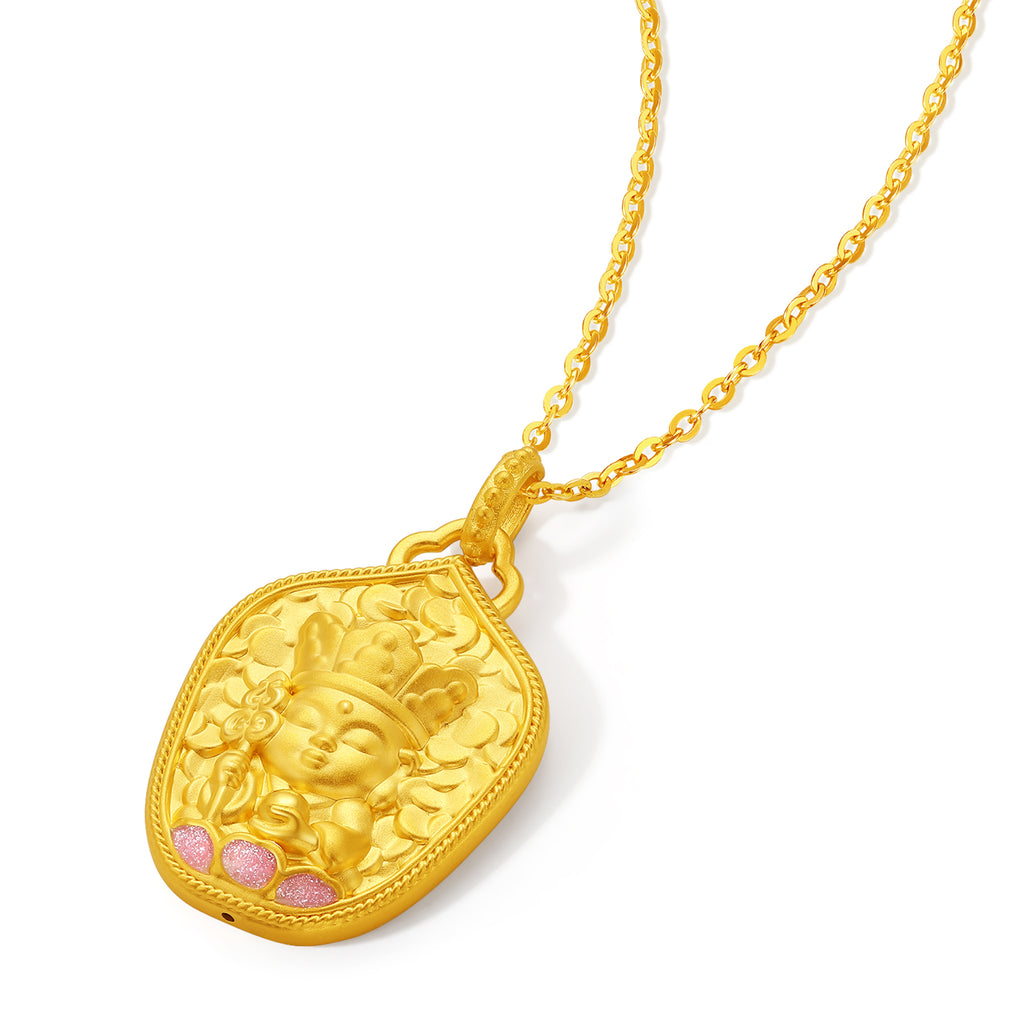 "九華山"  24K 金吊墜 地藏菩薩 A0415251