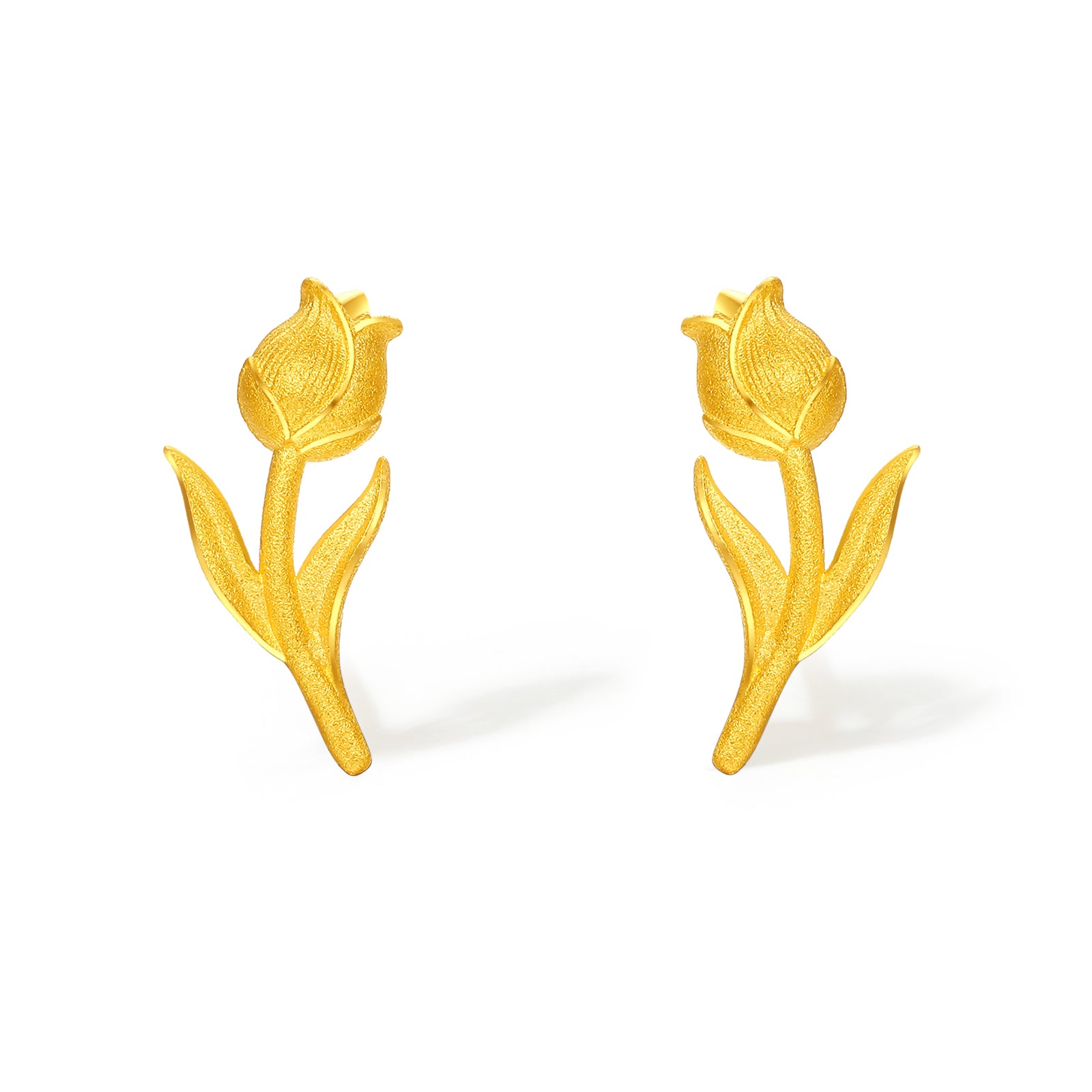 "Annie's Garden" 999 24K Gold Earrings Flower 1.4-1.8g A0913021