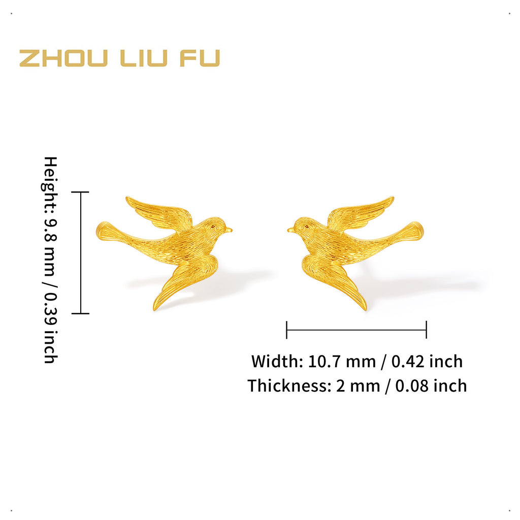 999 24K Gold Earrings 1.89-2.19g A0924530